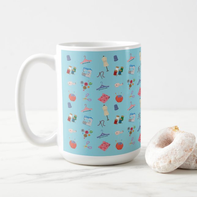 Sewing Theme Mug (Avec donut)