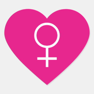 Sexe féminin Vénus Symbole Coeur Sticker forme