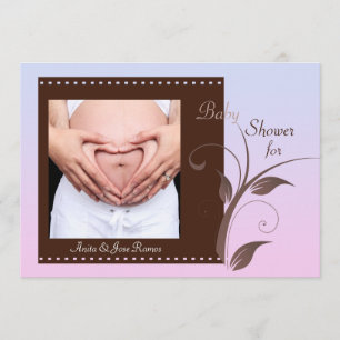 Sexe inconnu - Baby shower photo Invitation