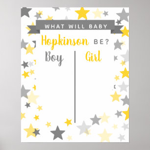 Sexe Reveillez Voter Affiche de fête garçon ou fil