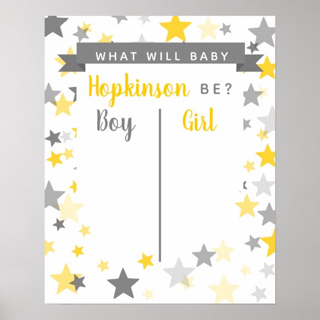 Sexe Reveillez Voter Affiche de fête garçon ou fil (Devant)