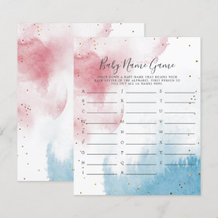 Sexe Révéler aquarelle Nom bébé douche Jeu