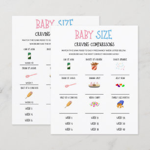 Sexe Révéler Bébé Taille Rêveur Comparaisons Jeu