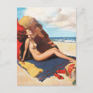 Sexy bronzer Vintage Pin Up Girl Carte postale