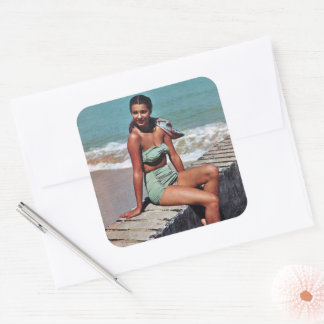 Sexy ! ♡ Photo de fille pin up vintage Autocollant