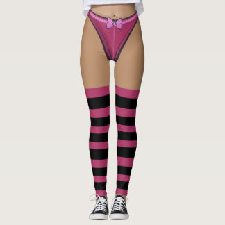 Sexy Underwear leggings with pull up candy socks