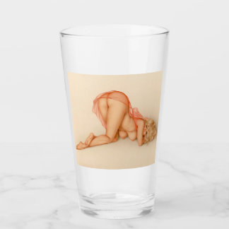 Sexy Vintage Pin Up Girl Art Pint Verre