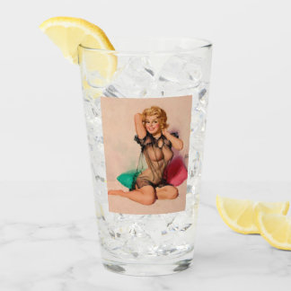 Sexy Vintage Pin Up Girl Pint Verre