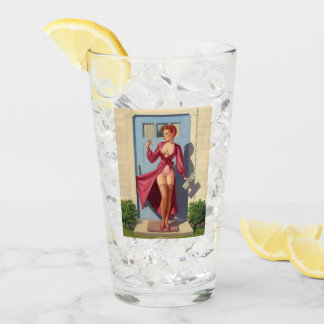 Sexy Vintage Pin Up Girl Pint Verre