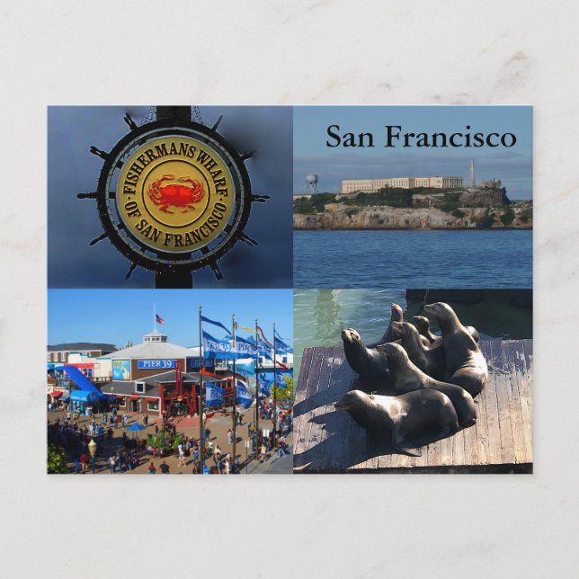 SF Fisherman's Wharf Attractions #1 Carte postale (Devant)