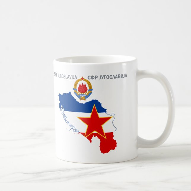 SFR Yougoslavie - carte - emblème - tasse de (Droite)