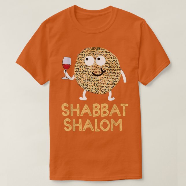 Shabbat Shalom T-shirt Funny Matzo Face Happy Pass (Design devant)