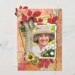 Shabby Chic Anniversaire Fête Invitation