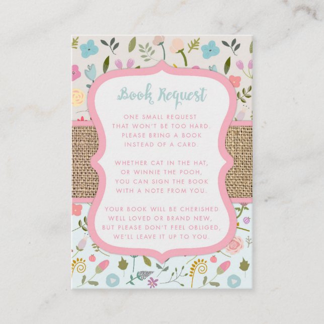 Shabby Chic Baby shower Cartes de demande (Devant)