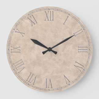 Shabby Chic Beige Russe Tan Grande Horloge