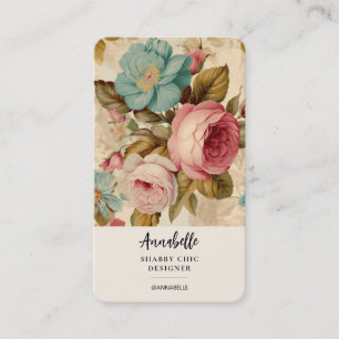 Shabby Chic Blooms Feminine Carte de visite