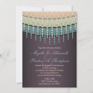 Shabby Chic Bohemian Wedding Invitations