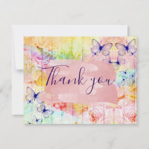 Shabby Chic Butterflies et Roses sur bois rustique