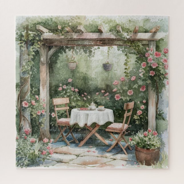 Shabby Chic Cottage Garden Puzzle (Vertical)