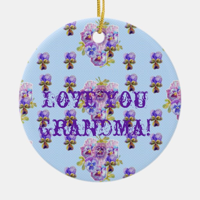 Shabby Chic Floral Aimer You Grand-mère Décoration (Devant)