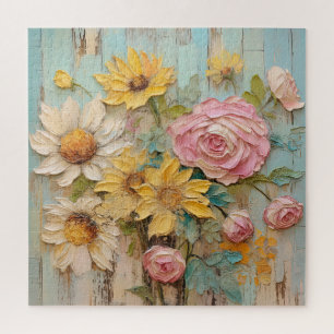 Shabby Chic Flowers Puzzle
