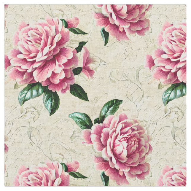 Shabby Chic Gardenias Tissu rose (Fermer)