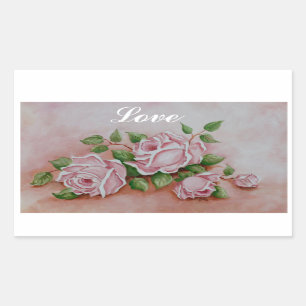 Shabby Chic Love Stickers Roses Roses Roses Vintag