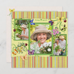 Shabby Chic Photo Invitation à la fête d'anniversa