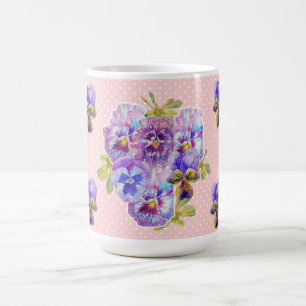 Shabby Chic Pretty Rose Pansement floral Dot Mug