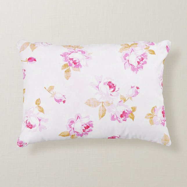 Shabby Chic rose pâle Coussin (Devant)