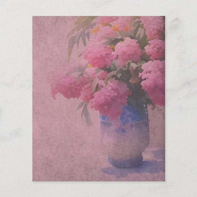 Shabby Floral et Damask Papier à papier à papier (Devant)