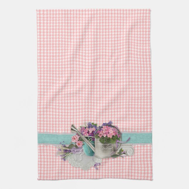 Shabby Jardin Chic Floral Serviette de cuisine (Vertical)