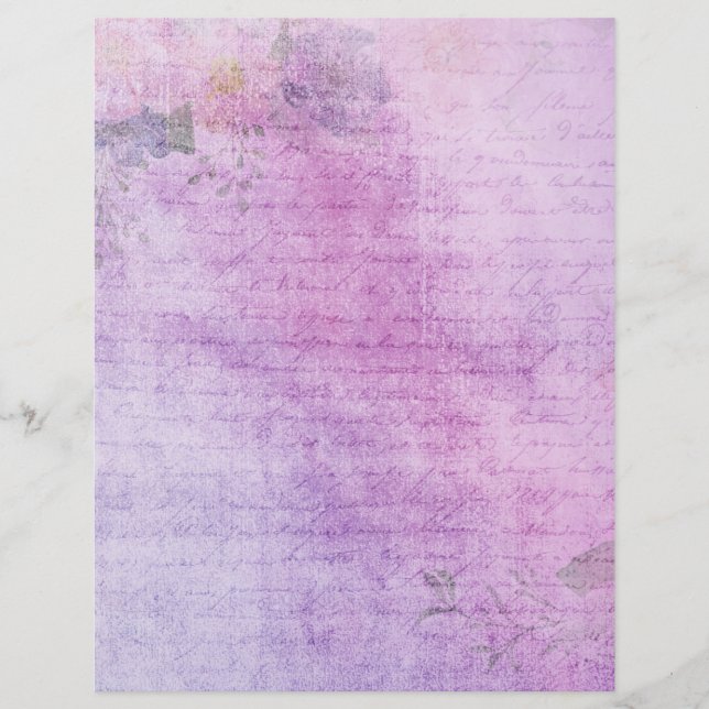Shabby Lilac - Scrapbook Floral Ephemera (Devant)