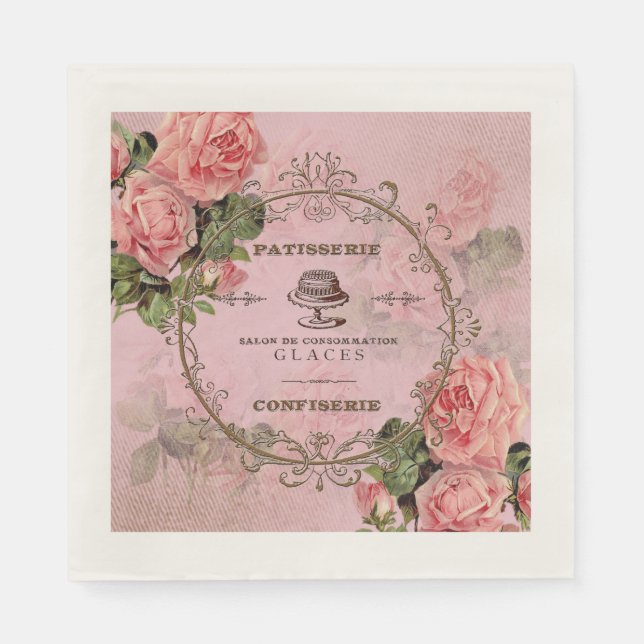 ShabbyVintageRoses2 - serviettes en papier (Devant)