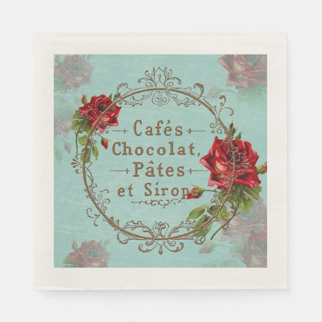 ShabbyVintageRoses - serviettes en papier (Devant)