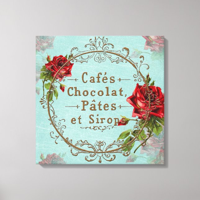 ShabbyVintageRoses - Toile enveloppée (Recto)