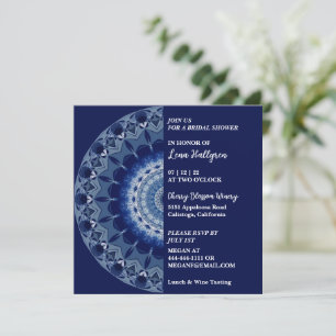 Shades of Blue Mandala Invitation