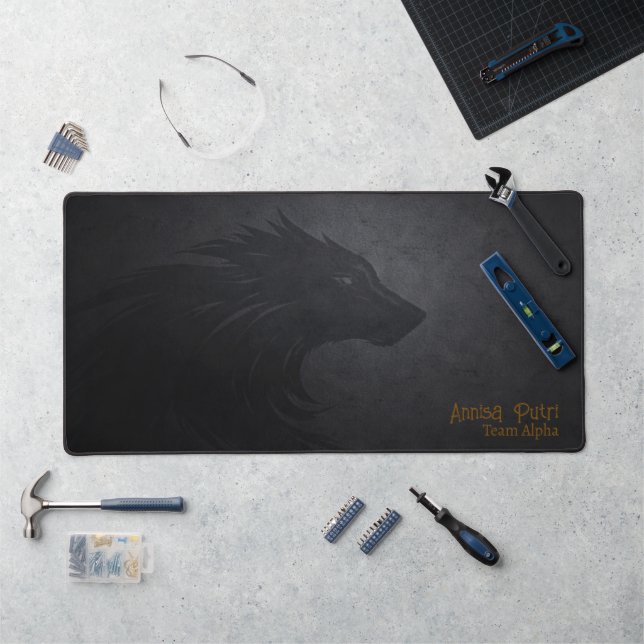 Shadow Beast Minimal – Tapis de jeu Premium Loup  (Poste de travail)