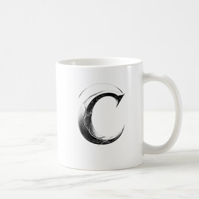 Shadow C – Lettre C foncée tasse (Droite)