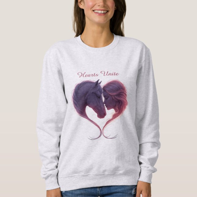 Shadowed Horse & Lady Heart Sweatshirt (Devant)