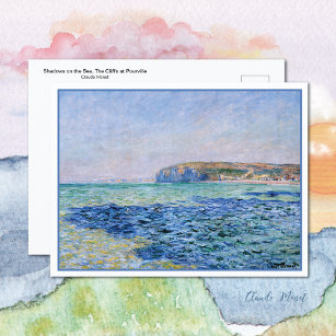 Shadows Sea Cliffs Pourville Claude Monet Carte po