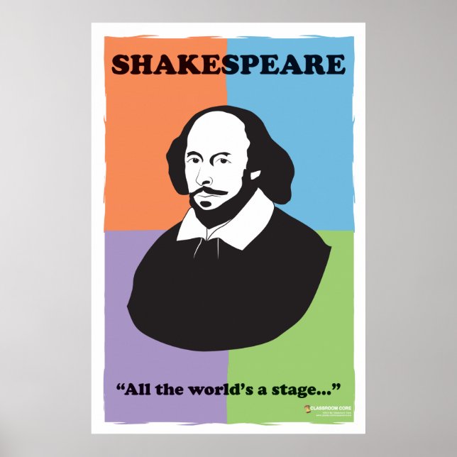 Shakespeare 24" x 36" Colorful Classroom Poster (Devant)