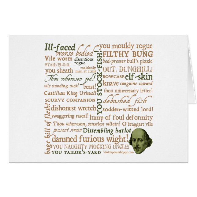 Shakespeare insulte la collection (Devant horizontal)