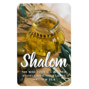 Shalom Bible Verse Flexible Photo Magnet