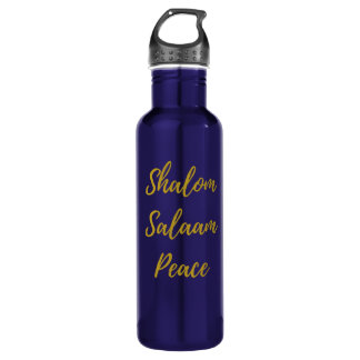 Shalom Salaam Bouteille d'eau du message de paix