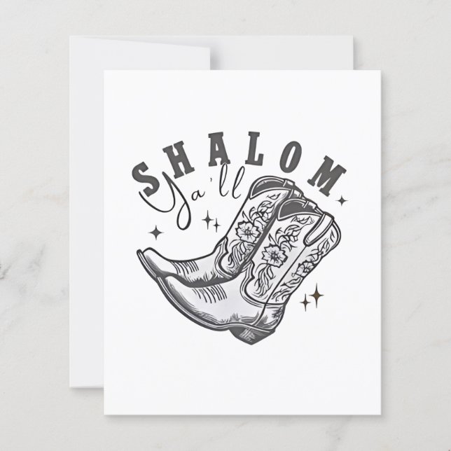Shalom Y'all Cowboy juif Hanoukka Ouest (Devant)