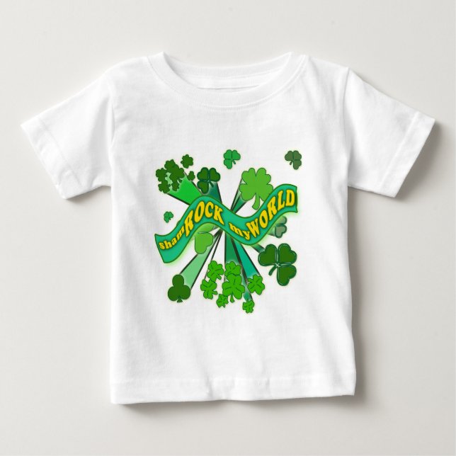 sham ROCK my WORLD Green St Pats Tshirt (Devant)