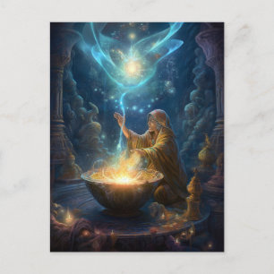 Shaman Sorcerer Wizard Imaginaire Art Carte postal