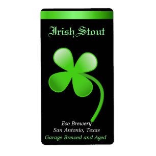 Shamrock Accueil Bière Fabriquée Étiquettes