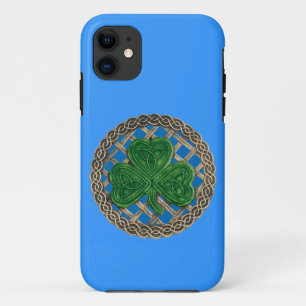 Shamrock bleu et noeuds celtiques iPhone 5 Coque